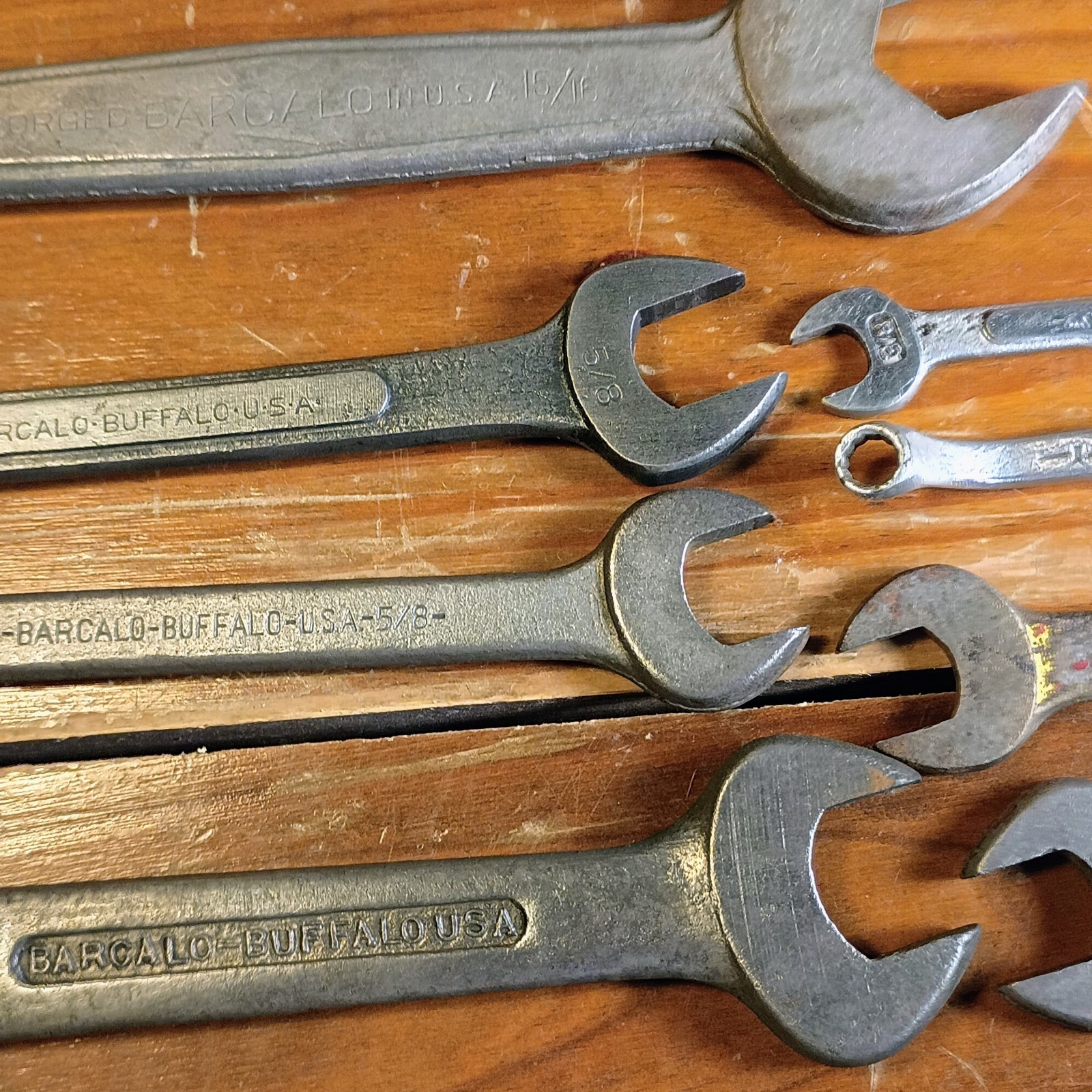 12 Vintage Barcalo Buffalo USA Wrenches Open End Double Box End Combination