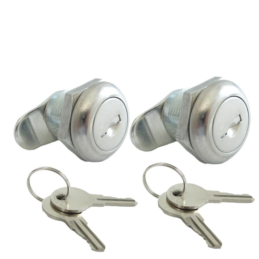 2 Pack Truck Tool Box Lock Replacement with Keys Pickup Toolbox Latch Silver