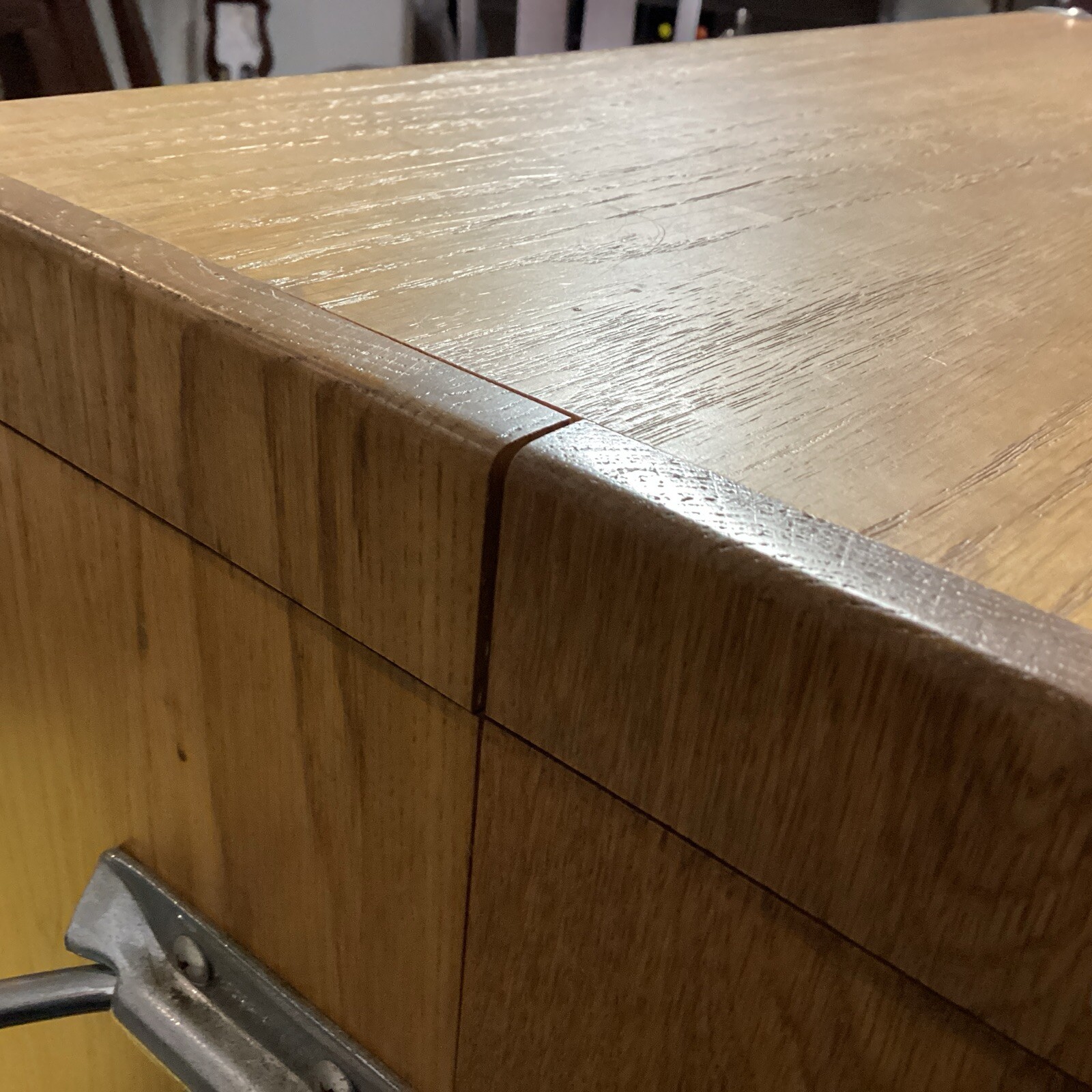 WOOD MACHINST TOOLBOX FELT LINED MIRROR W/Drawers Not Used