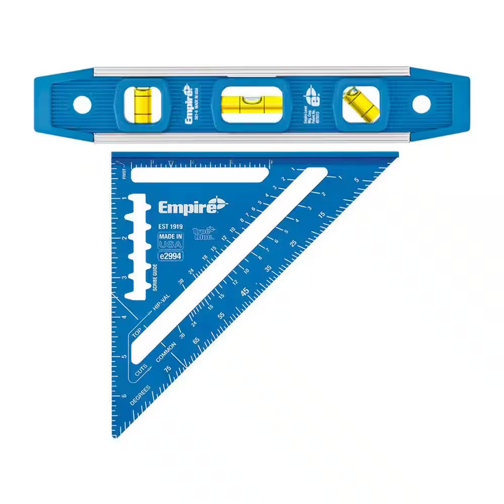 9 In. Torpedo Level with 7 In. Aluminum Rafter Square