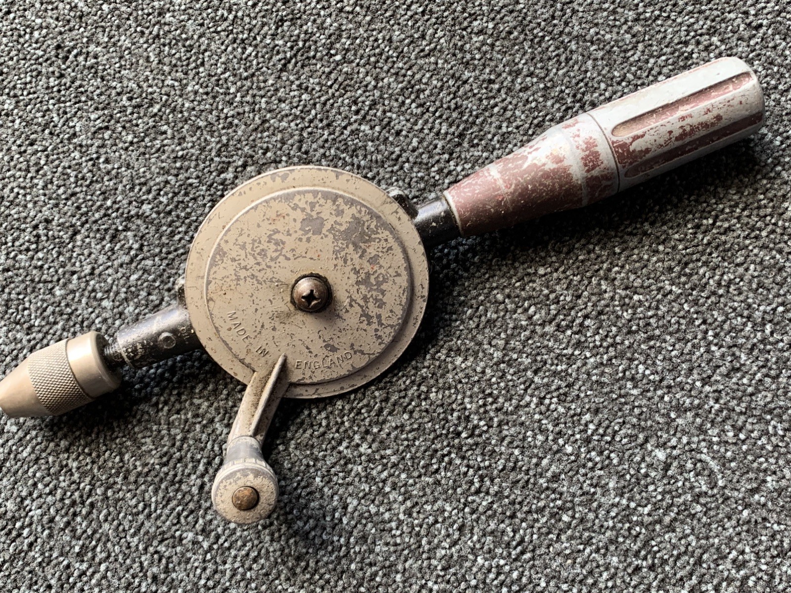 3 X Vintage Manual Hand Drills Footprint Victor Made In England Drills