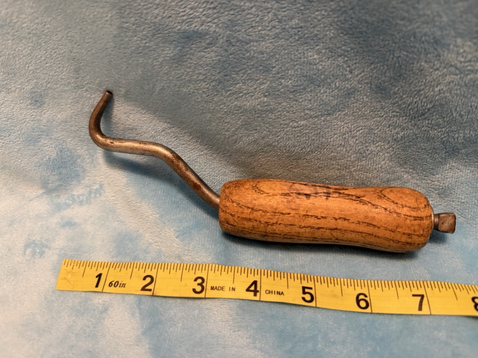 Vintage Wire Twister, Wood Wooden Handle Swivel Rebar Tie Wire Twister Tool