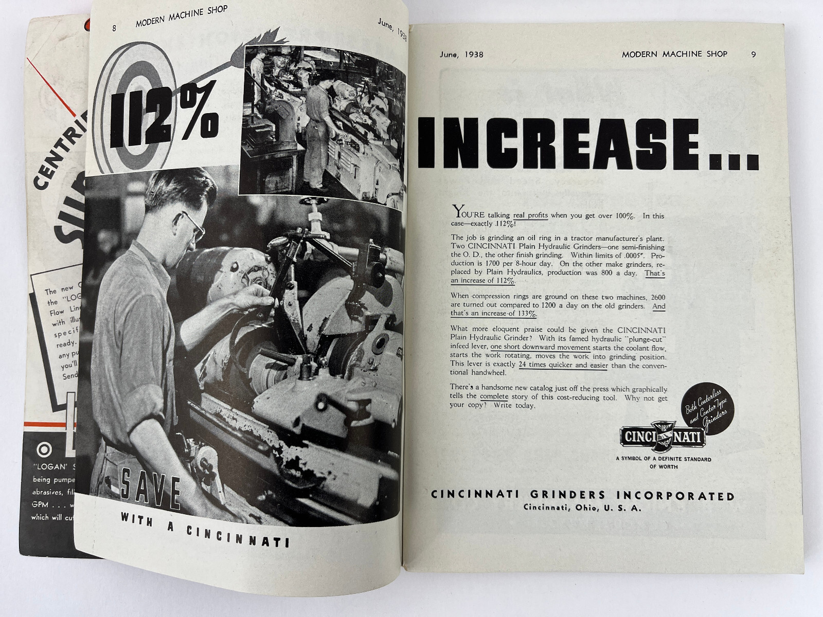 1935 Modern Machine Shop Magazine Machinist Tools Advertising Machine Tool Show