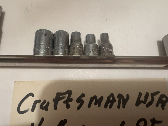MADE USA VINTAGE CRAFTSMAN 17 PC ASSORTED 1/4″ DRIVE 6 POINT – VARIOUS SERIES