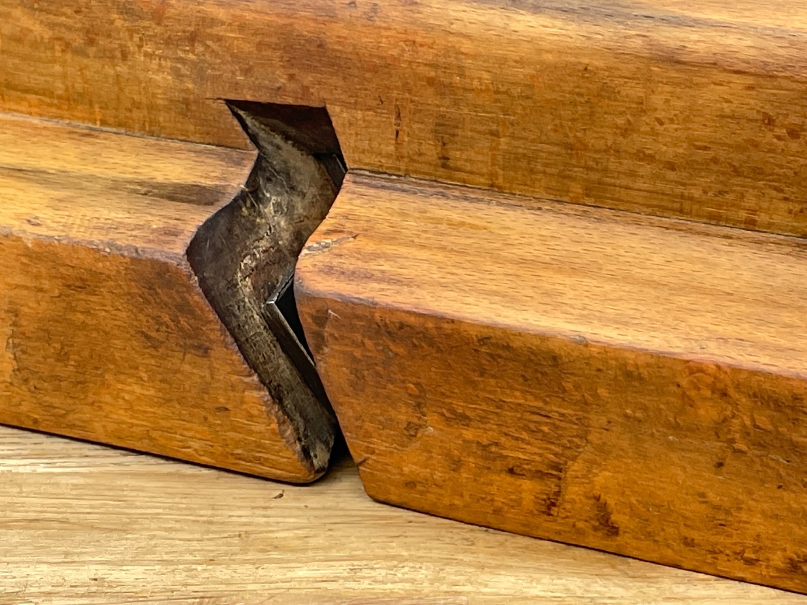 Vintage Large Tyzack Complex Moulding Plane Lambs Tongue Sash Plane Tool