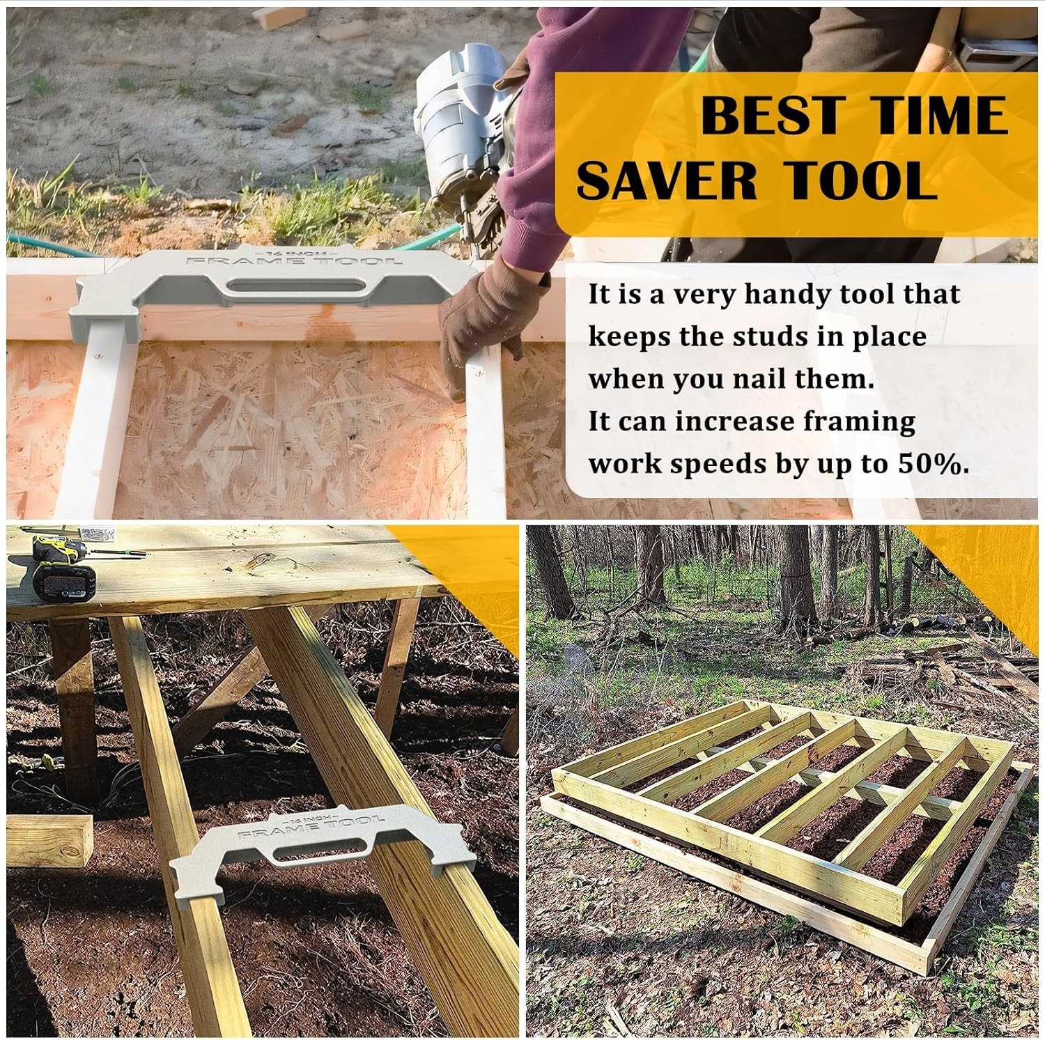 Professional Wall Stud Framing Tool – Enhances Accuracy & Efficiency – 2 Pack