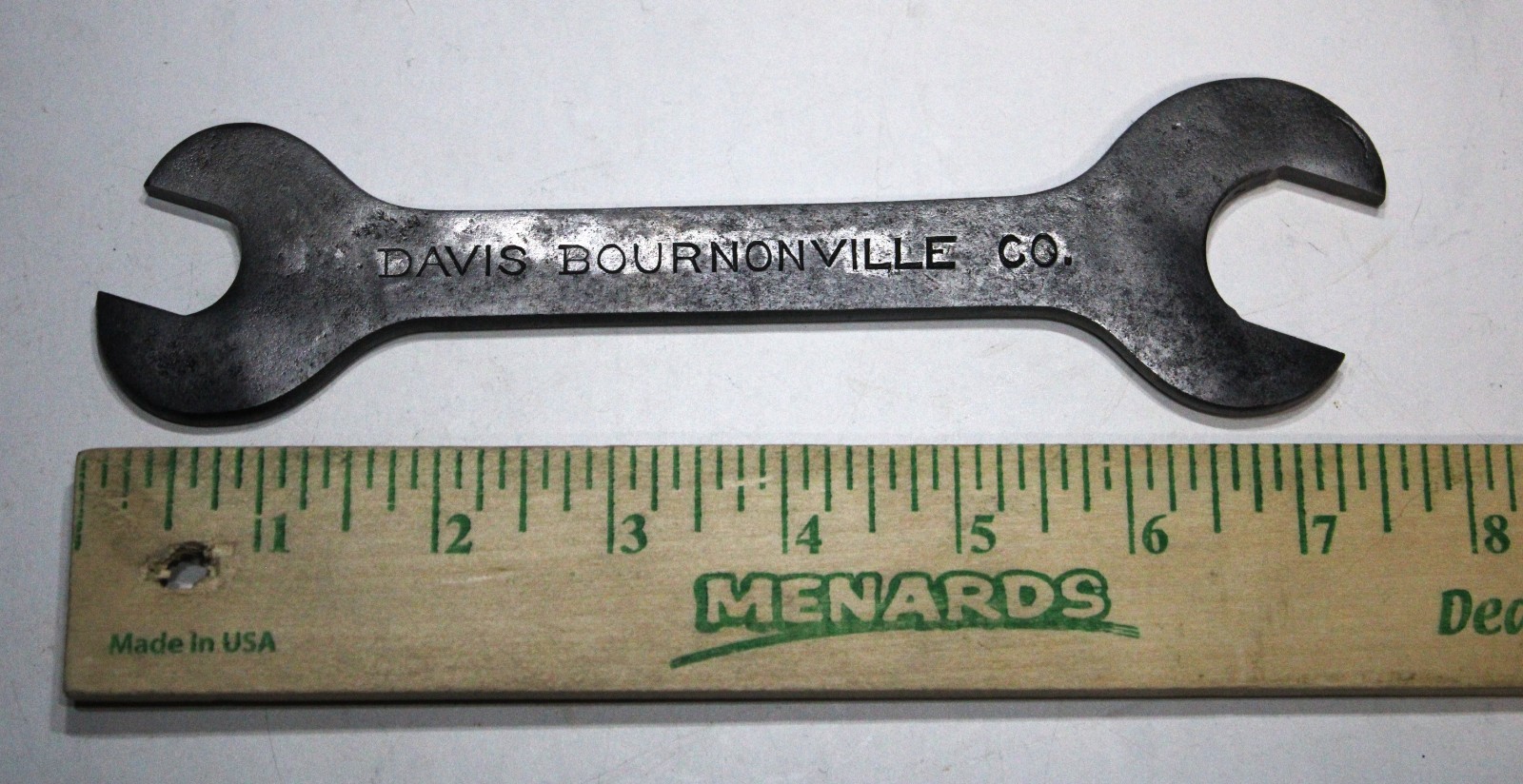 Antique Davis Bournonville Co Open End Wrench Early Machinist Tool USA