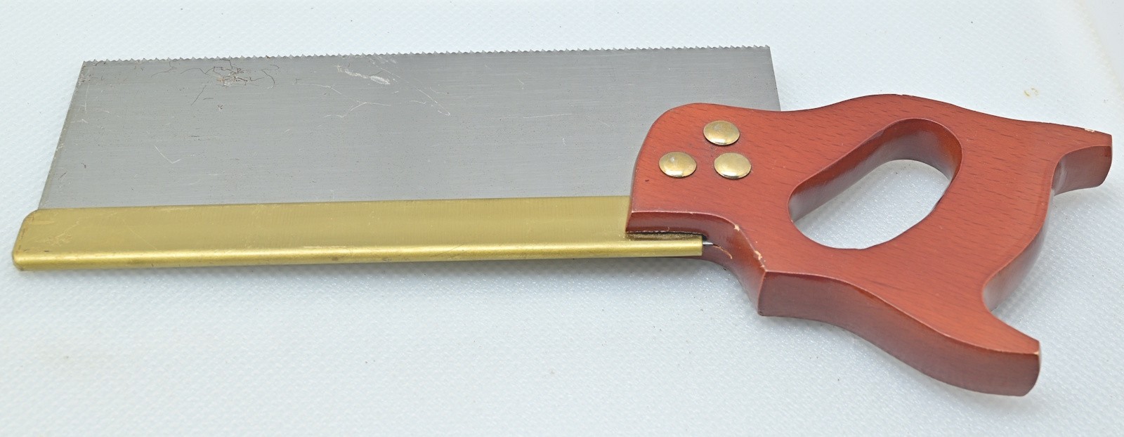 Vintage 10″ George Ibbotson 12 tpi Brass Back Saw (INV S171)