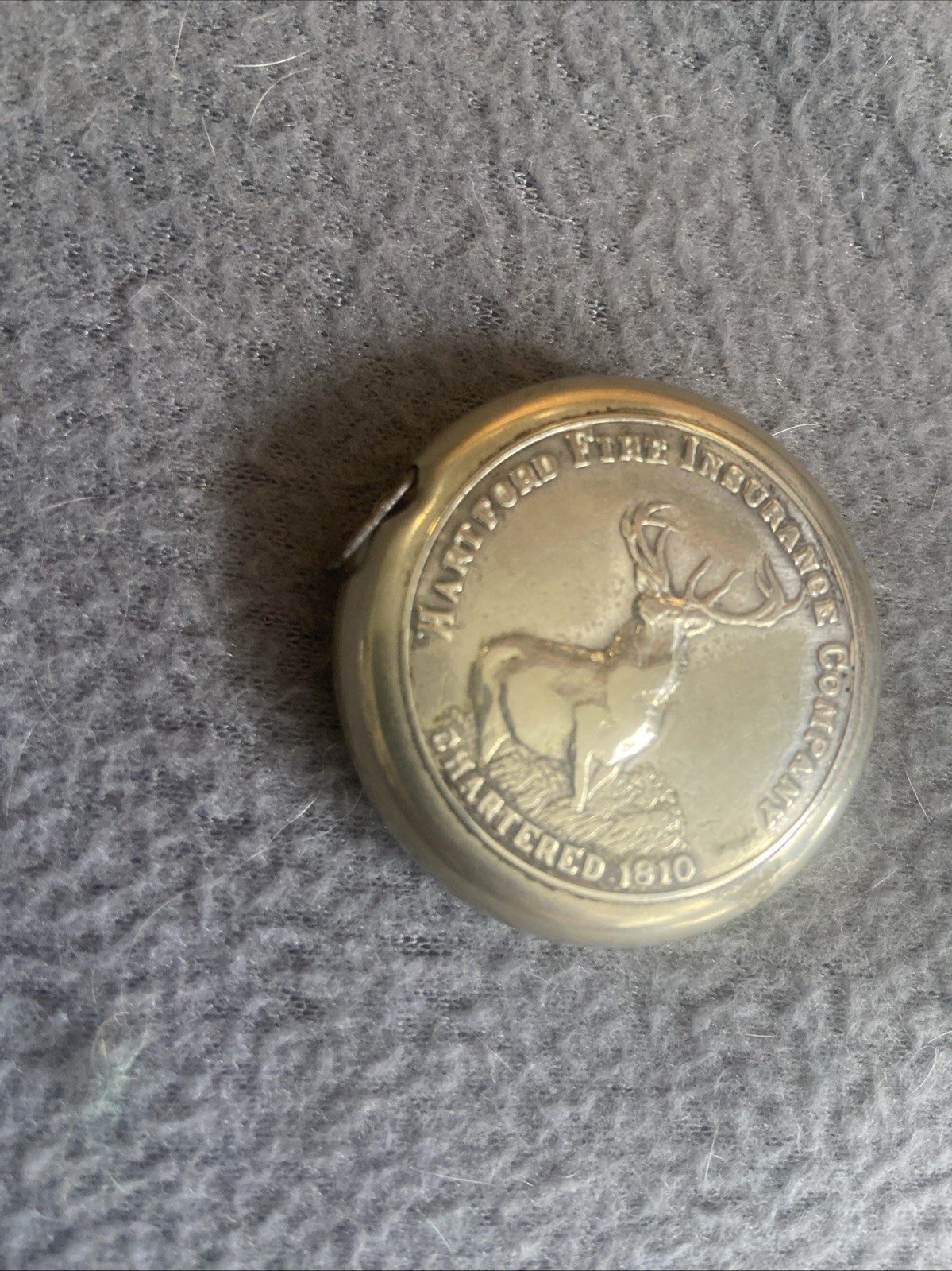 Hartford Fire Insurance Co. Antique Tape Measure Historical Small Antique