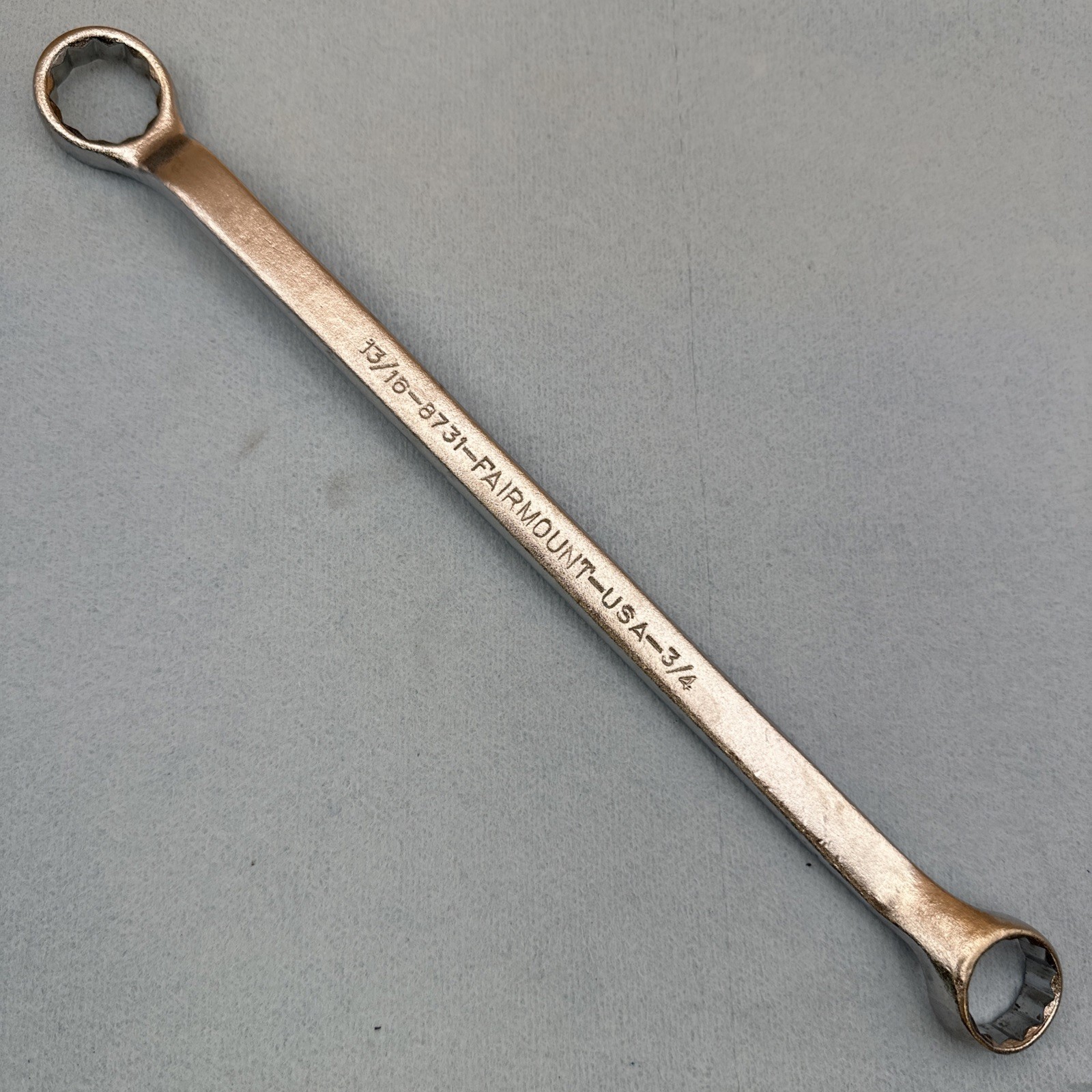 Vintage Fairmount Tools 3/4 x 13/16”12 Point Box End Wrench No 8731 Made in USA