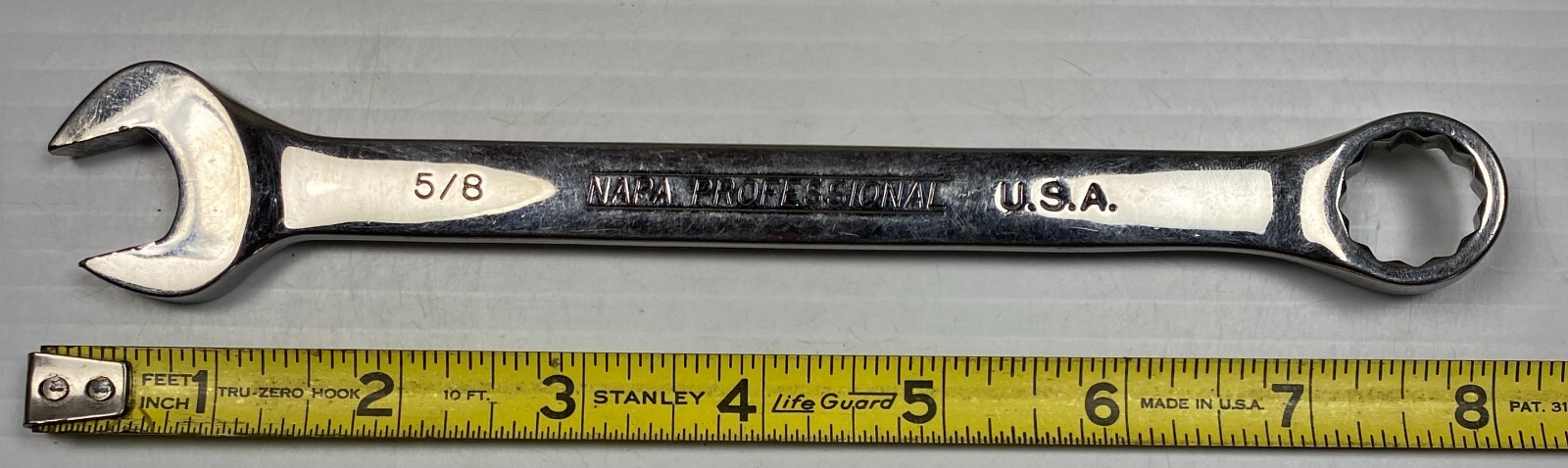 NAPA PROFESSIONAL NDR58 – 5/8″ Chrome Combination Wrench 12 Point USA Tool