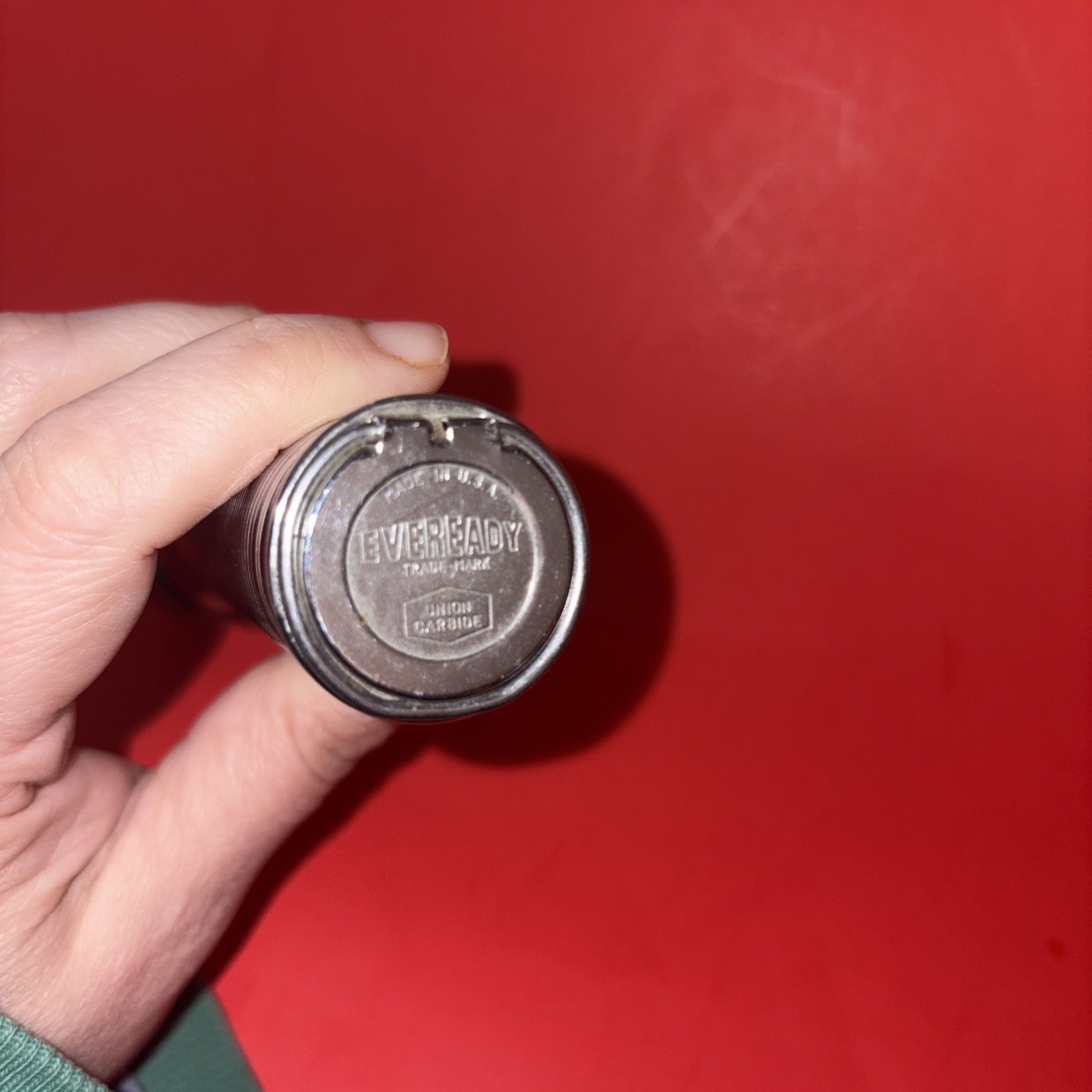 Vtg Eveready Captain Chrome Ribbed Flashlight Takes 2 C Batteries USA