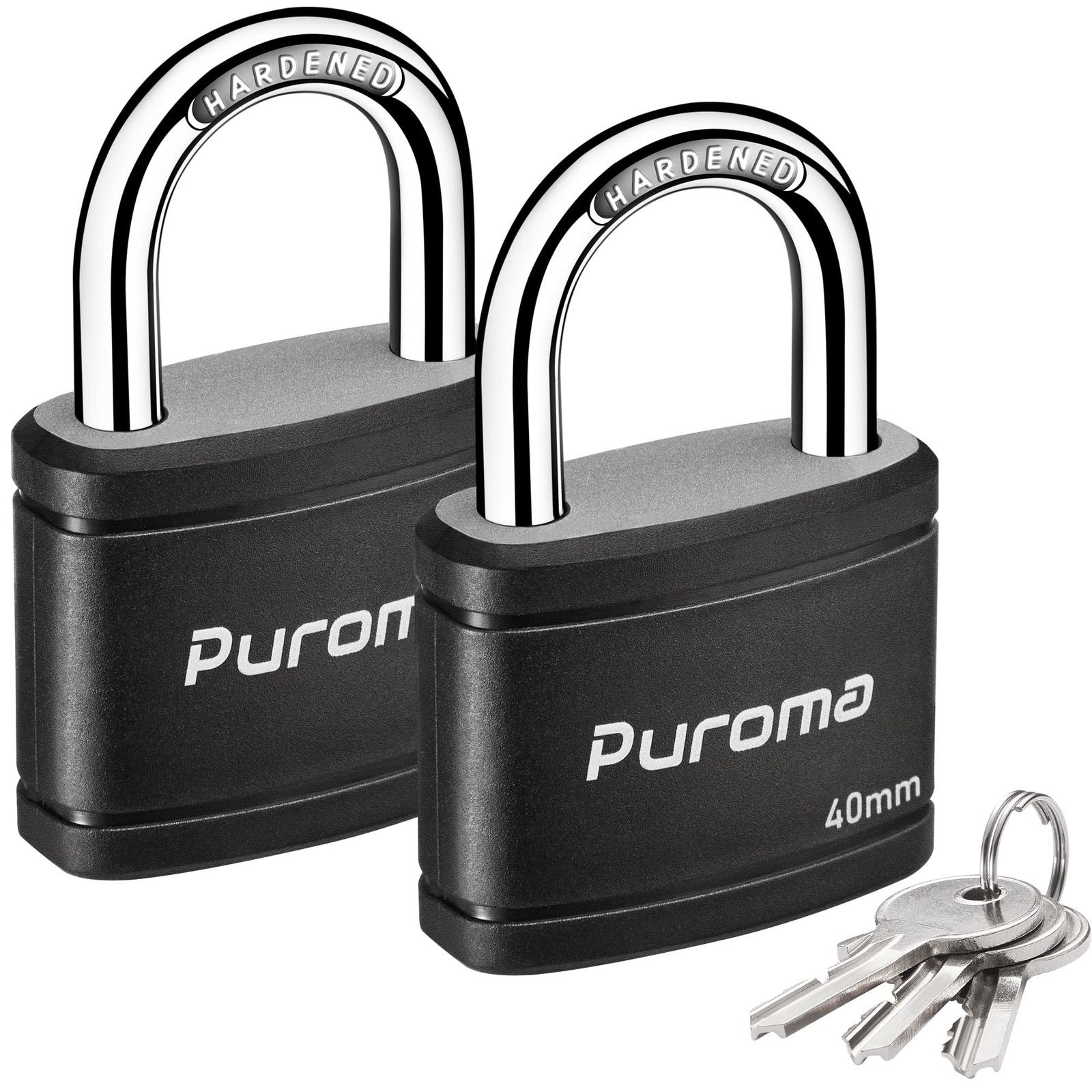 2 Pack Keyed Padlock with 3 Keys Alike, 7/8 Inch Locker Lock 40mm Heavy-Duty …