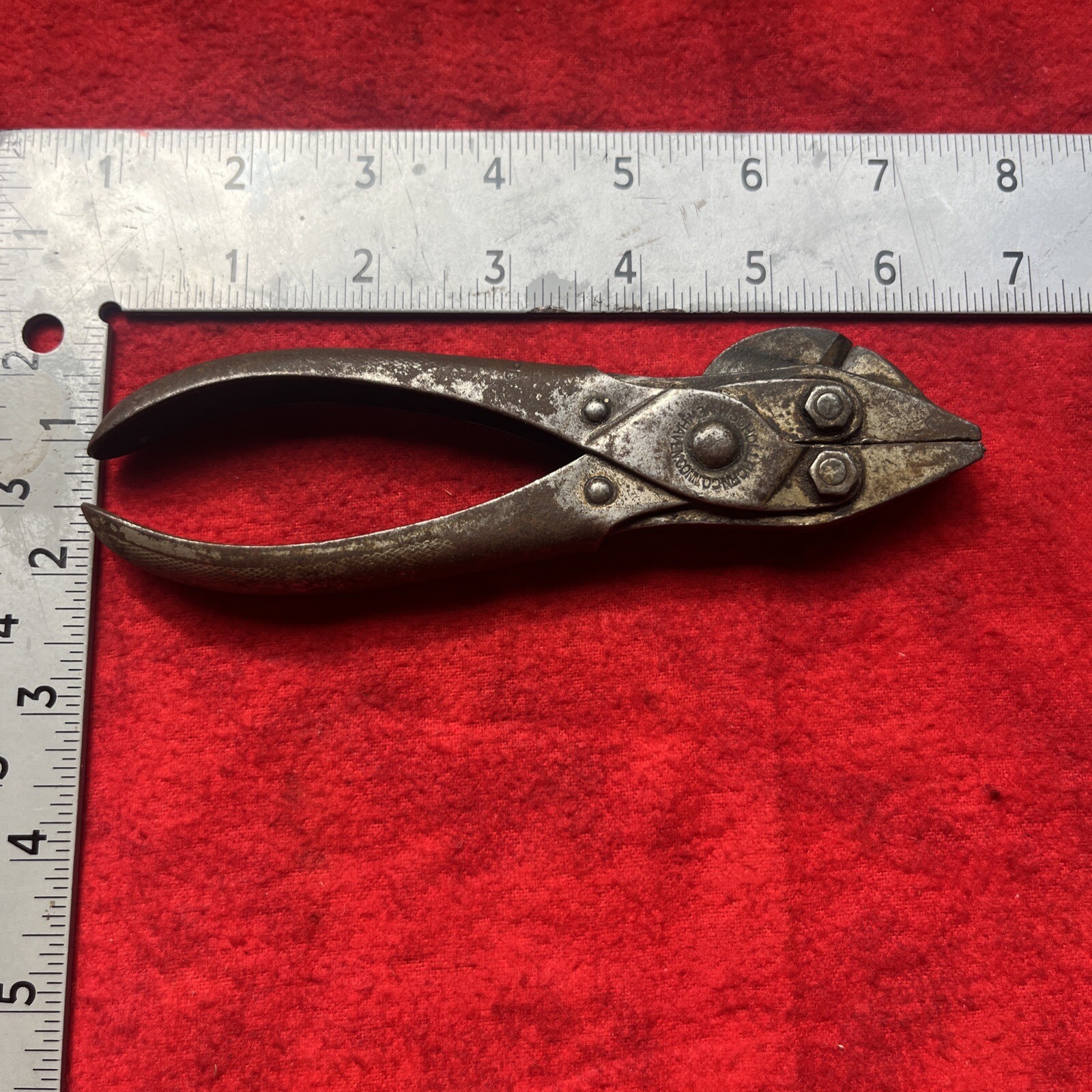 VINTAGE BERNARD W. SCHOLLHORN NEW HAVEN CONN 1890’s PLYERS/CUTTERS TOOL (k27)