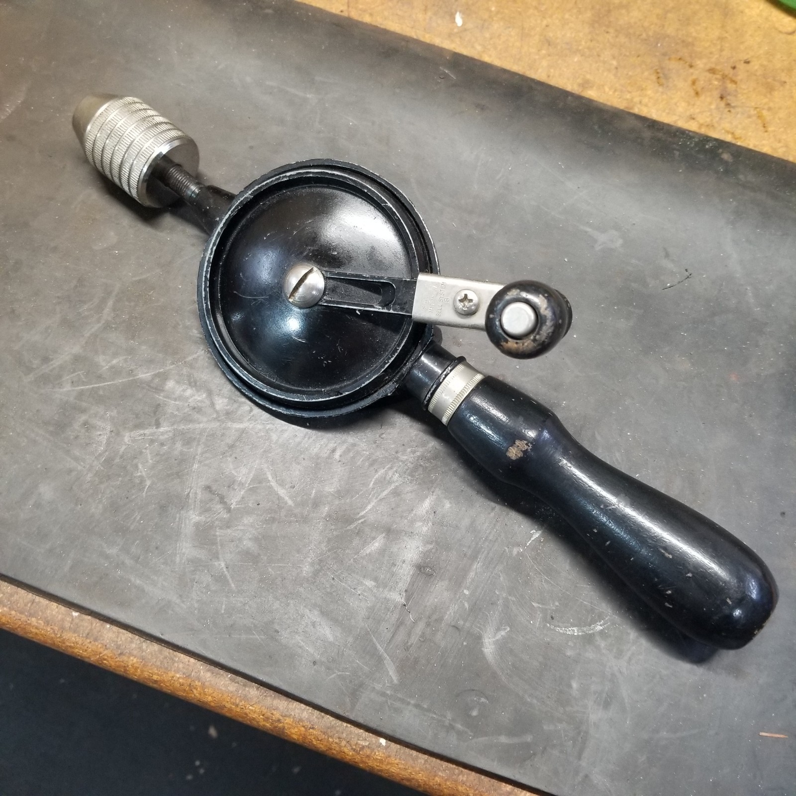 Vintage Stanley Made In USA Bell System B Ratchet Egg Beater Drill!!