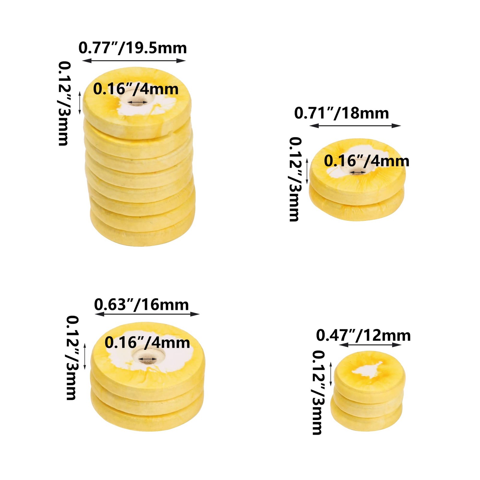 16PCS Flute Pads Parts Top Grade Material, Musical Instrument Repair Replace