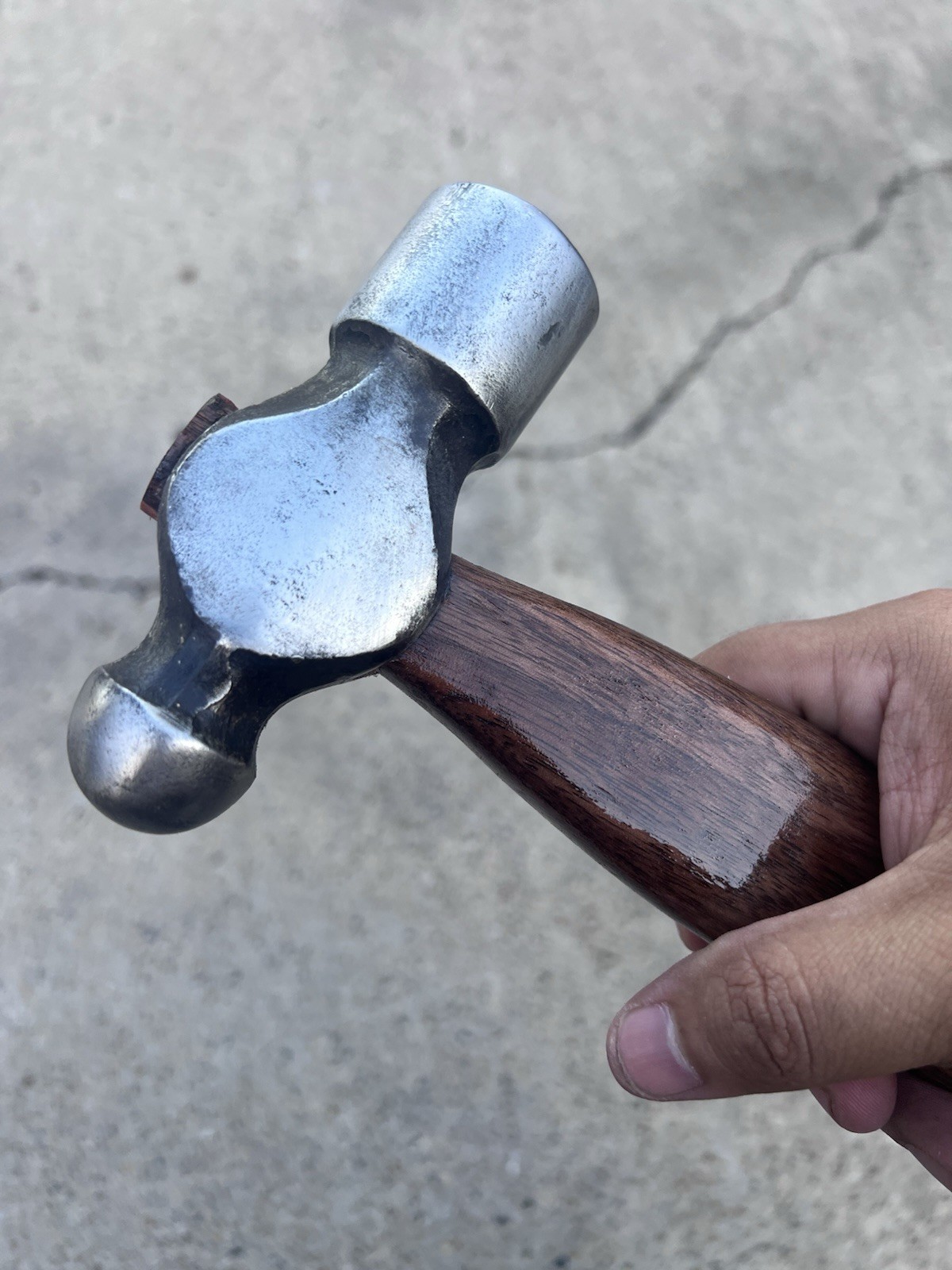 Bad-Hammer WORTH 1.8lb Ball & Peen Hammer on a Custom 14.5in Walnut Handle