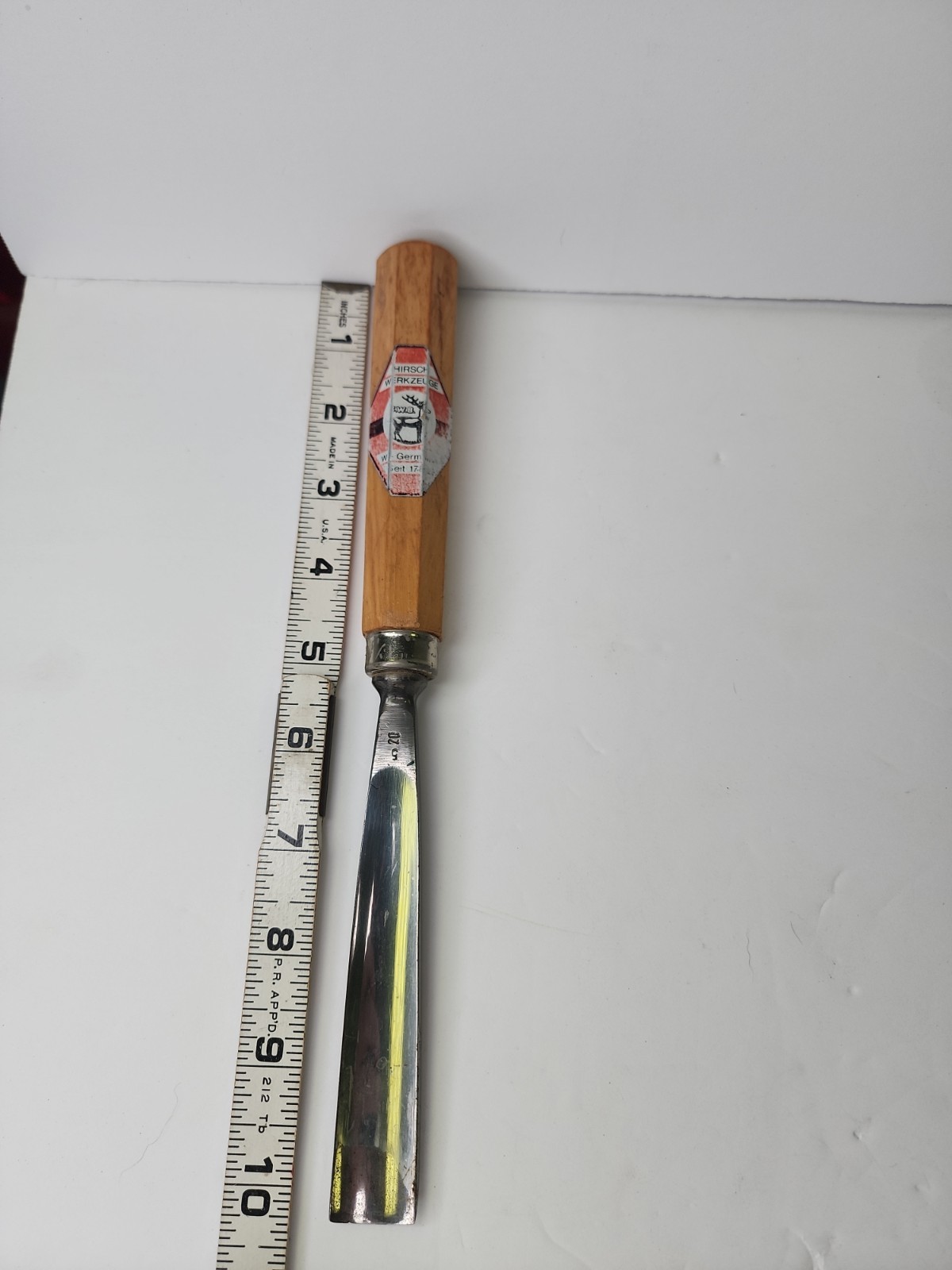 Hand Wood Tool Hirsch Werkzeuge 3105-20 Carving Chisel Gouge Germany #5 20mm