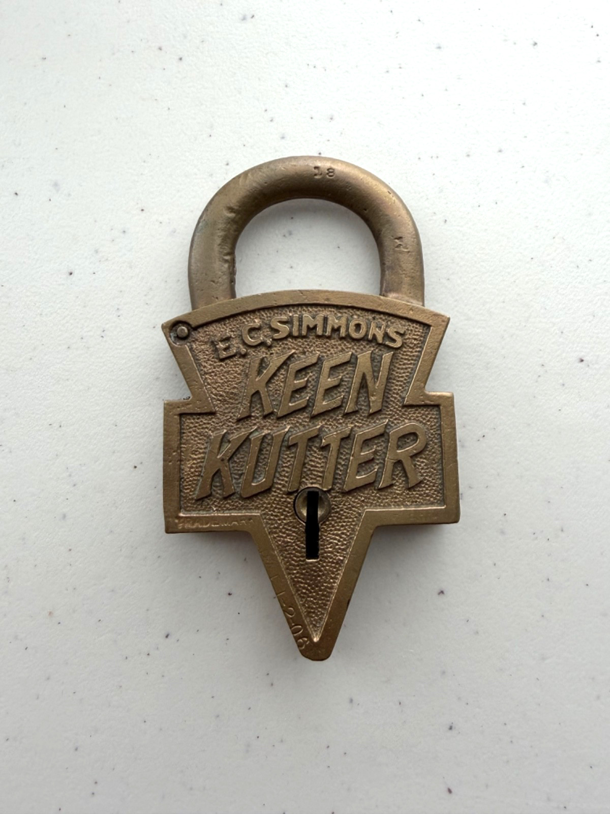 EC Simmons Antique Keen Kutter Brass Padlock – St Louis Pat. 1906