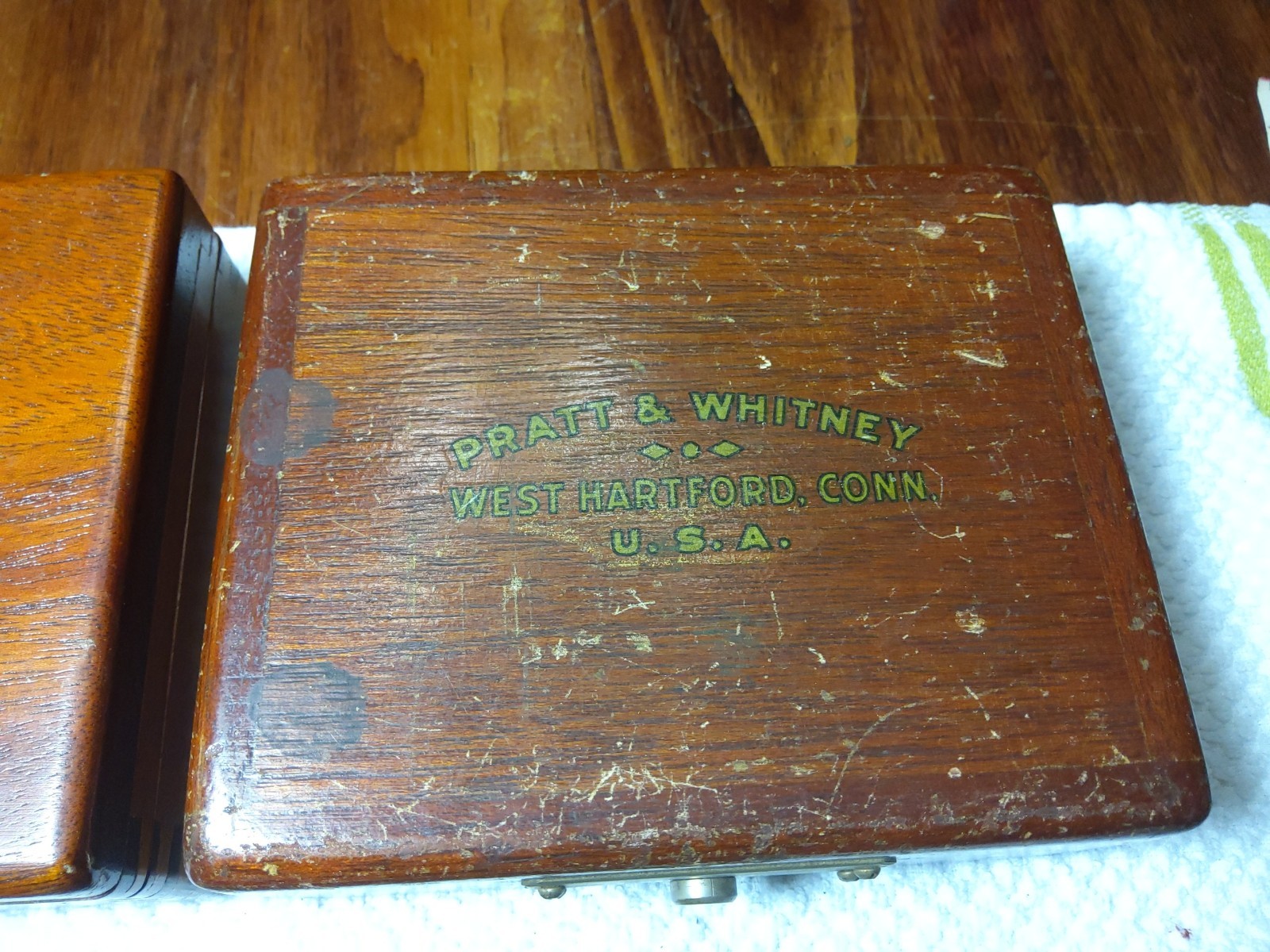 3 Vintage Pratt & Whitney Wood Boxes, Finger Jointed Corners 4 1/4”x5 1/4” EMPTY
