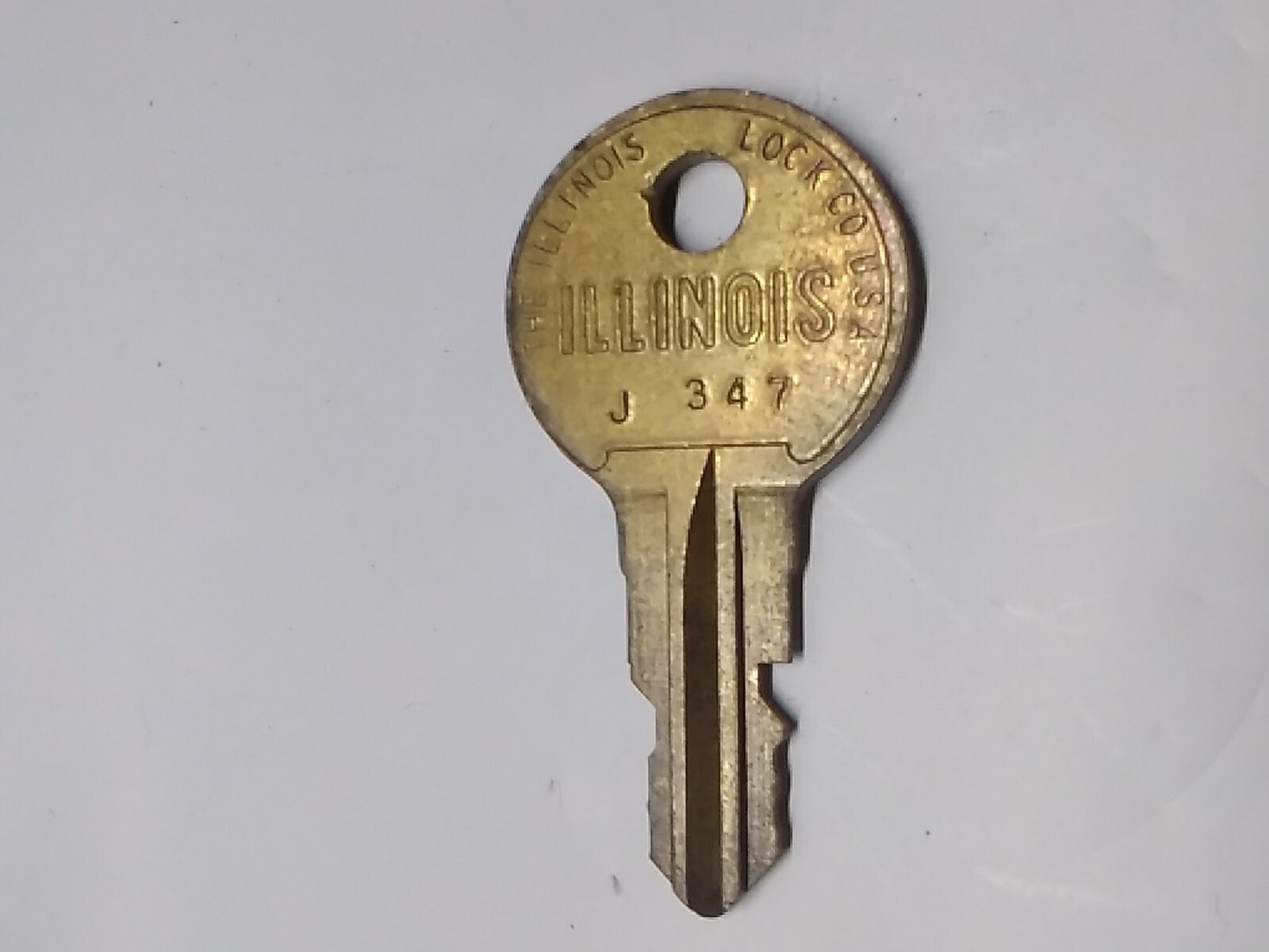 ILLINOIS Lock Key # J347 J 347 Slot Machine Jukebox Wallbox Arcade Coin-op