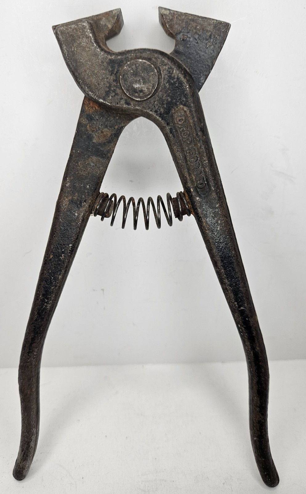Vintage 8” Blacksmith Farrier End Nippers Cutters Pliers Drop Forged Tool JAPAN