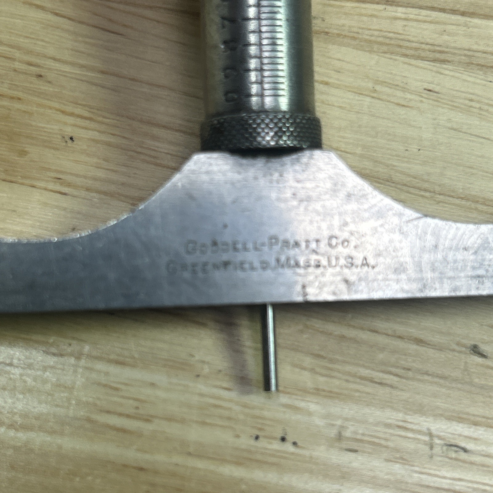 Vintage Goodell Pratt Co. Depth Micrometer Machinist Tools Hole Gauge 0-1 Inch