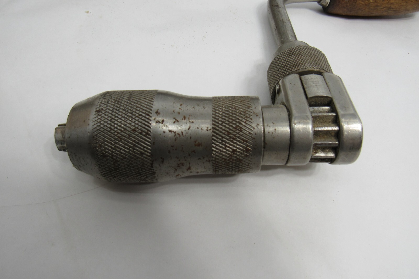 Vintage Challenge 10″ Ratcheting Hand Bit Brace Drill Wood Handles USA Made