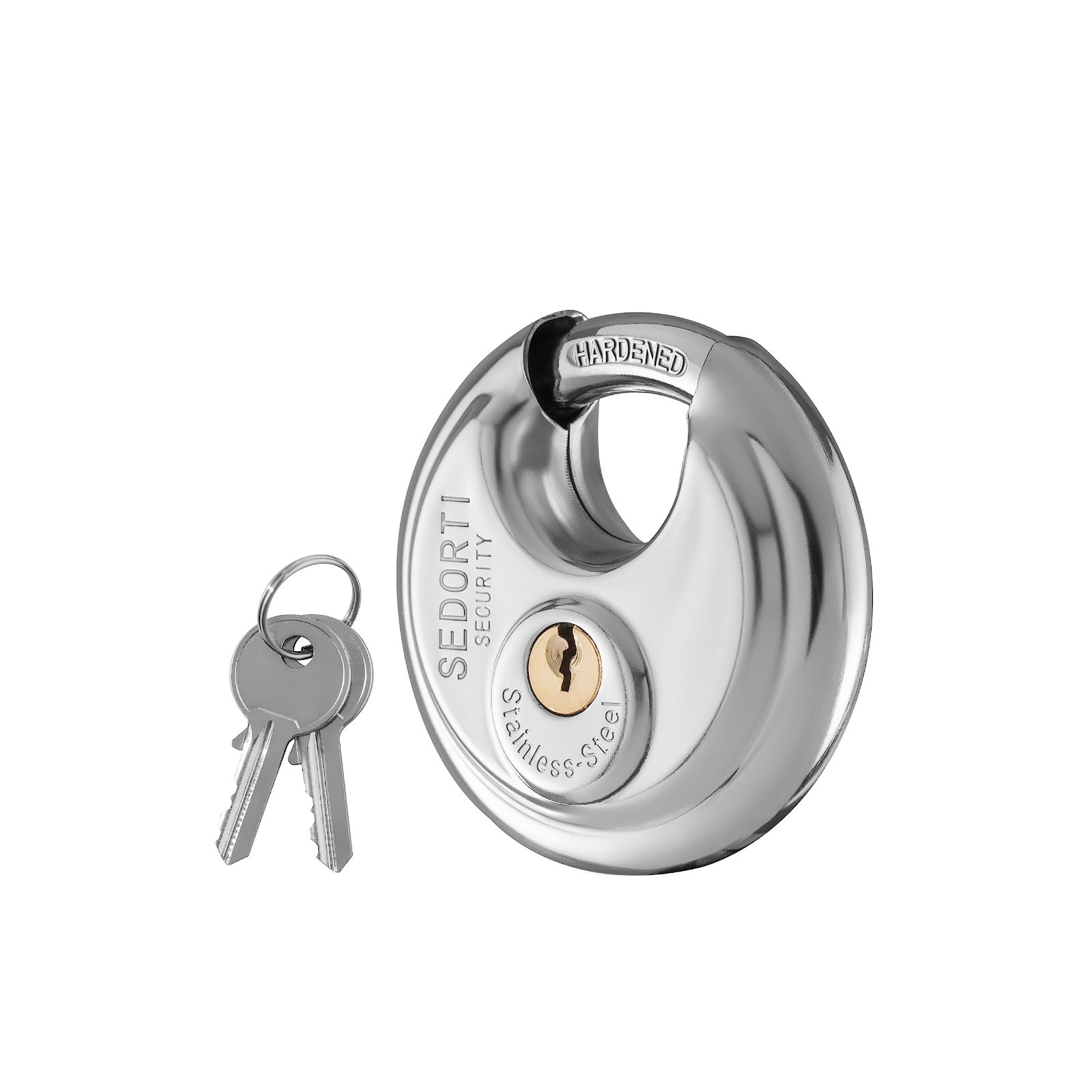 20-Pack Keyed Alike Disc Padlocks, 2-3/4″ Stainless Steel, Waterproof, Rustproof