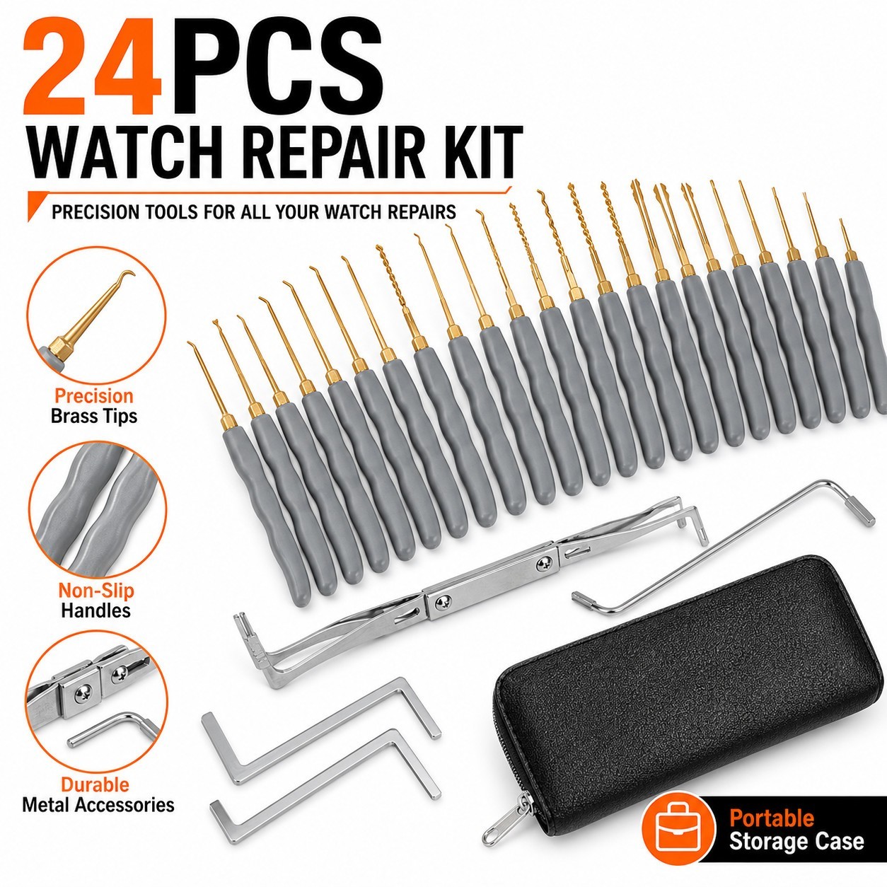 24PCS Deadbolt Installation Kit Door Lock Hole Saw Guide Latch Template Tool Set