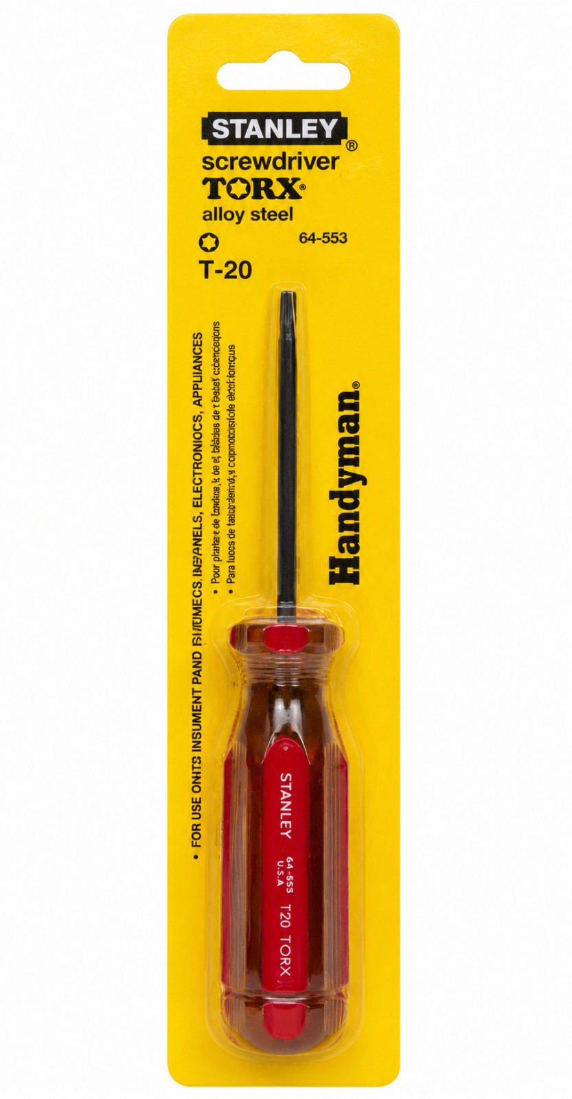 Genuine Stanley (64-553) Handyman T20 Torx Screwdriver