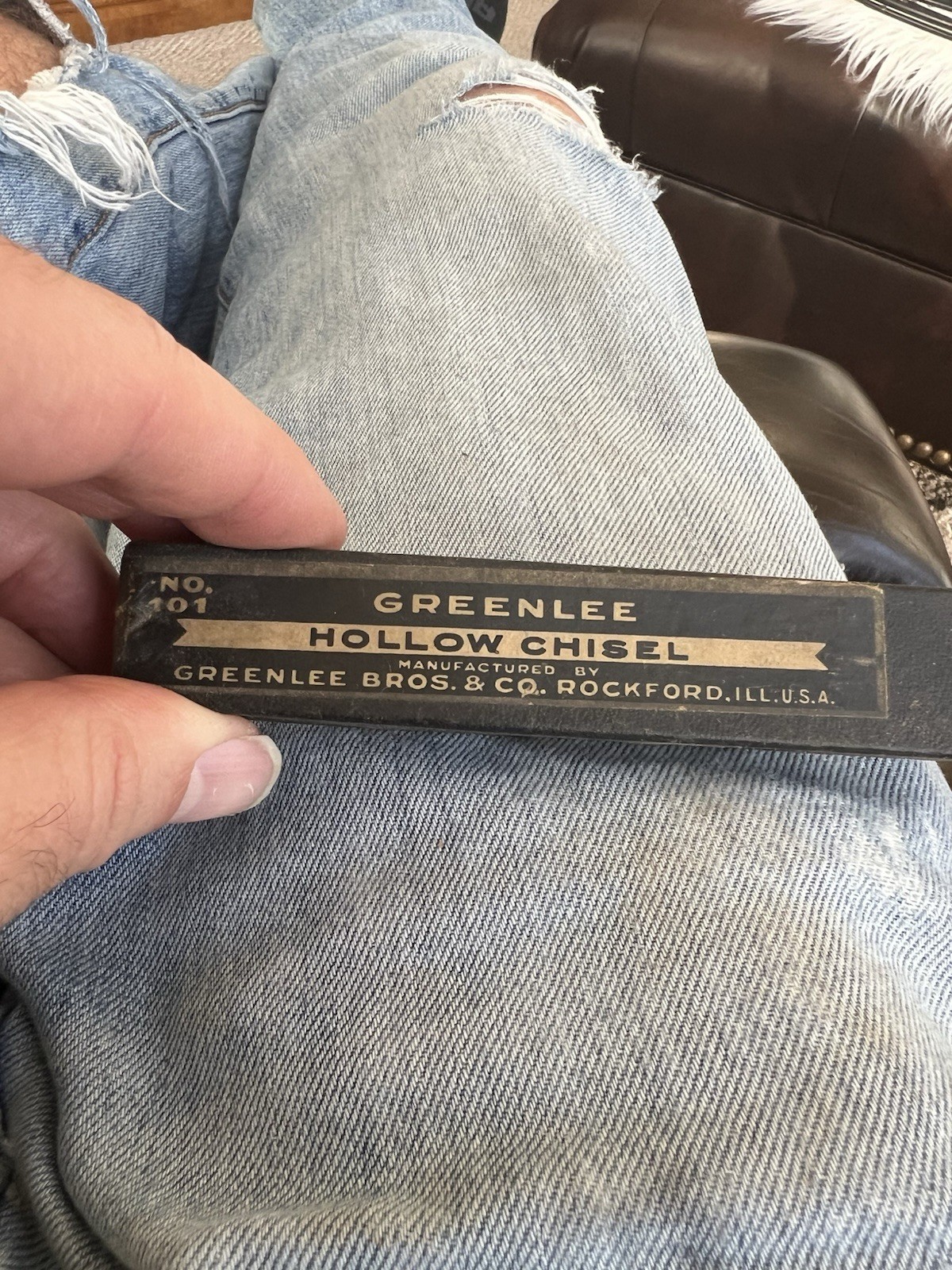 Vintage GREENLEE 3/8” Square Hollow Mortice Chisel No. 101