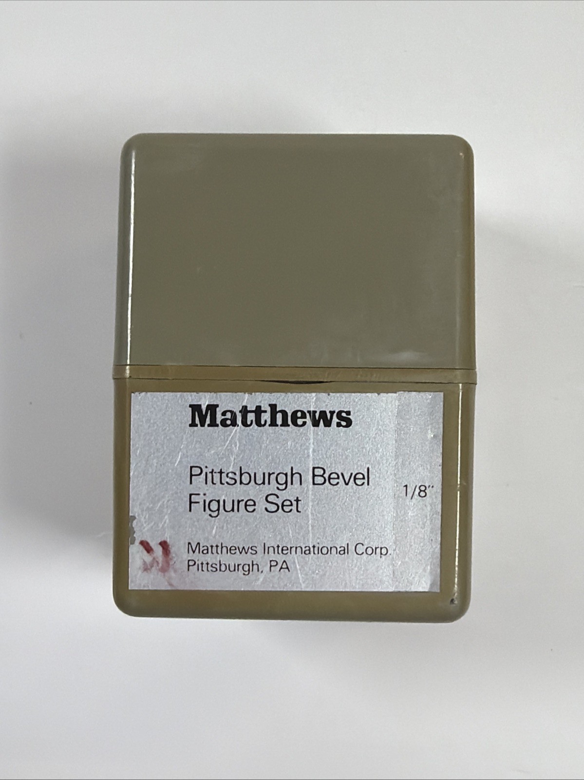 Vintage Matthews Pittsburgh Bevel Figure Set 1/8” Number Stamp Set 0-8