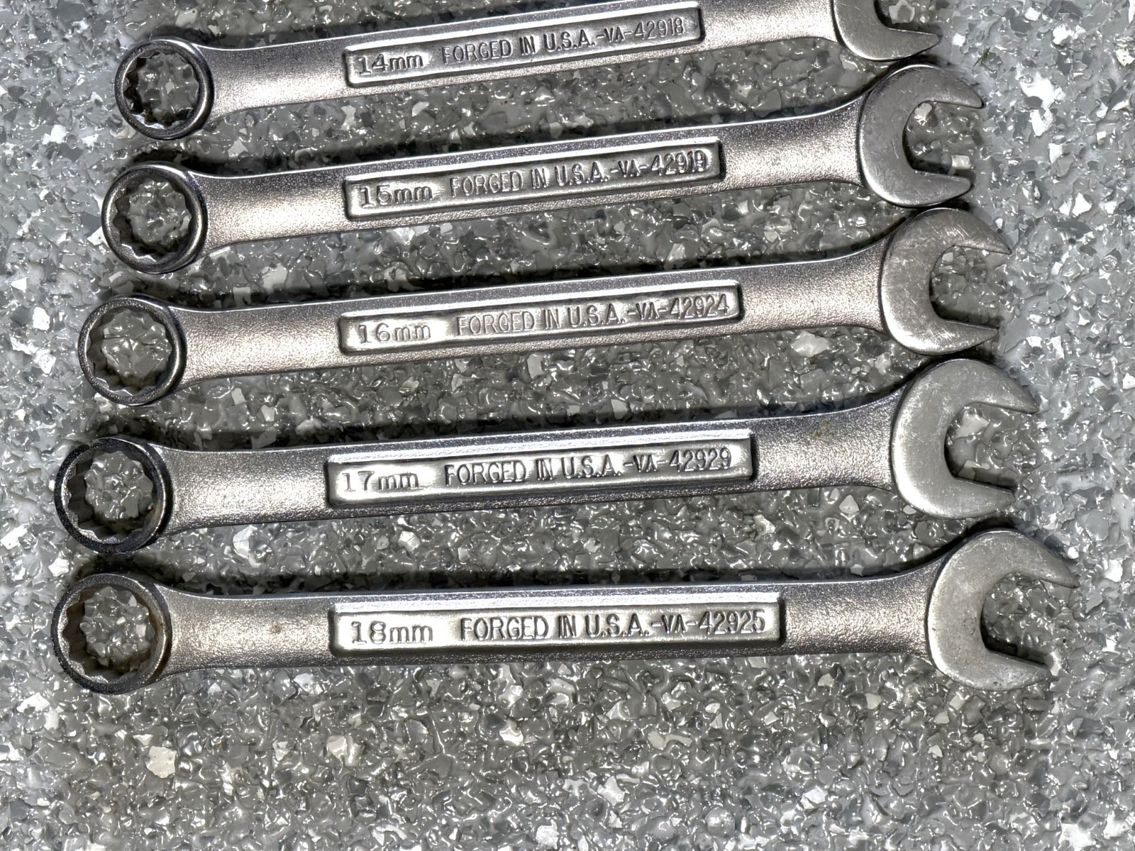 Vintage CRAFTSMAN USA METRIC 12PT Combination Wrench Set of 12 7mm To 18mm