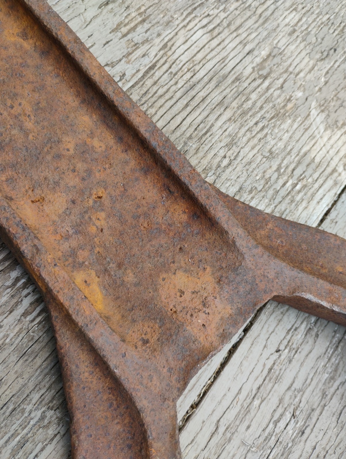 HUGE Antique Standard Oil Co. California Cast Iron Wrench • Industrial Tool