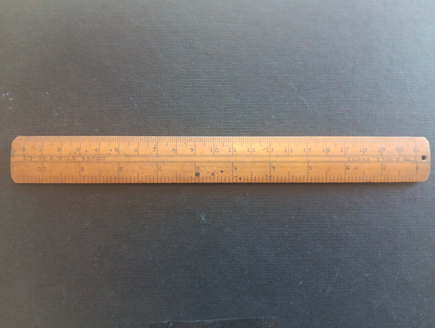 Vintage Hugh Rees 6½” Wooden Rule Map gauge Boxwood London & Camberley Uncommon