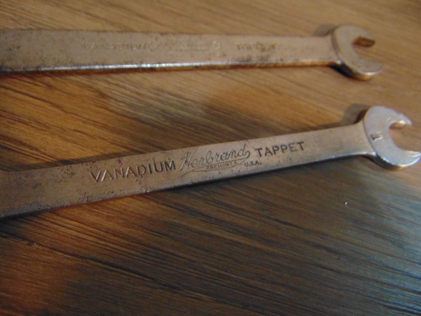 2 Vintage Herbrand 7/16 X 1/2 H-1,1/2 X 9/16 H-2 Flat Tappet Wrench Set USA Tool