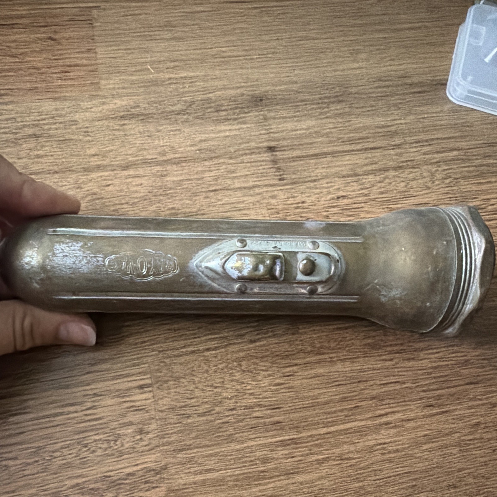 CAVCO Vintage Metal Flashlight Torch w/ Slide Switch Handheld Light