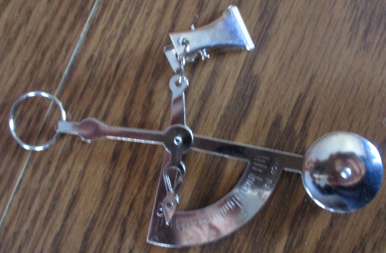 Lot of 6 hand held postal pocket scales chrome weigh ounces grams NEW