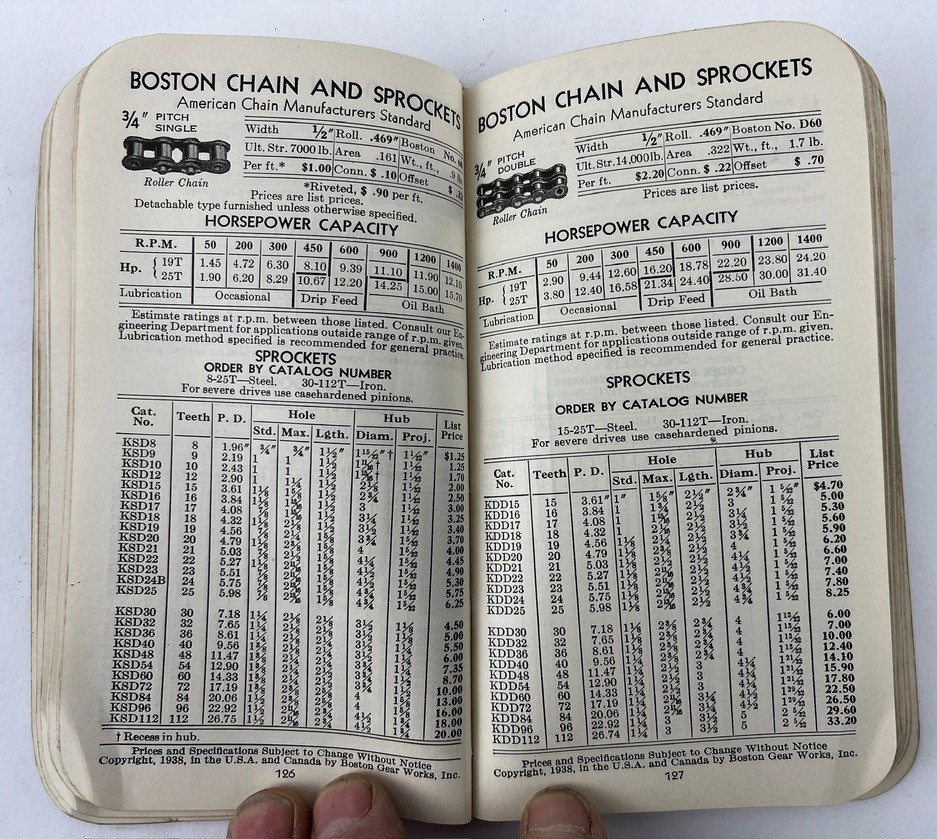 1938 Boston Gear Works Inc. Power Transmission Equipment Catalog New York