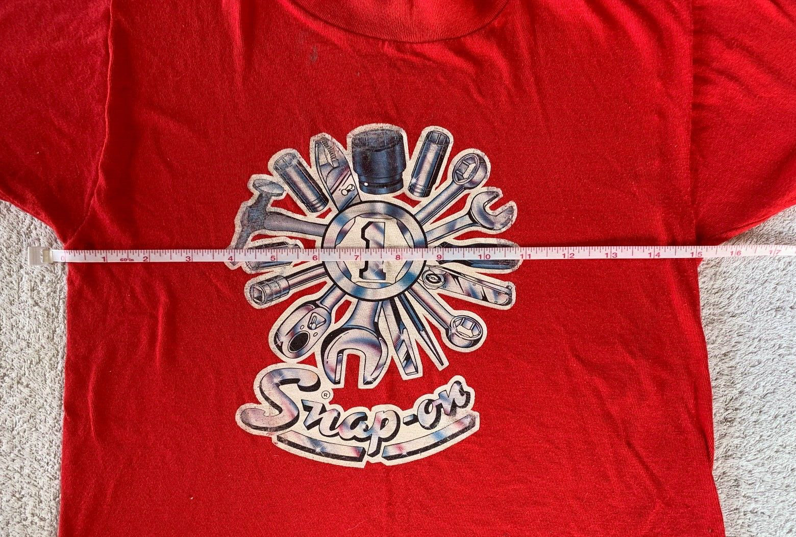 Vintage Snap-On Tools T Shirt Red #1 Crew S/S EXTRA Small Mens Boys 1970