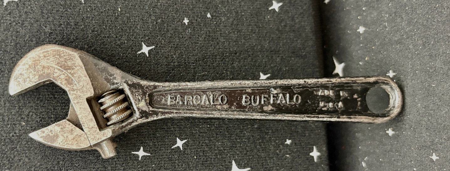 Vintage Barcalo Buffalo Adjustable Wrench 6″ Forged Steel USA