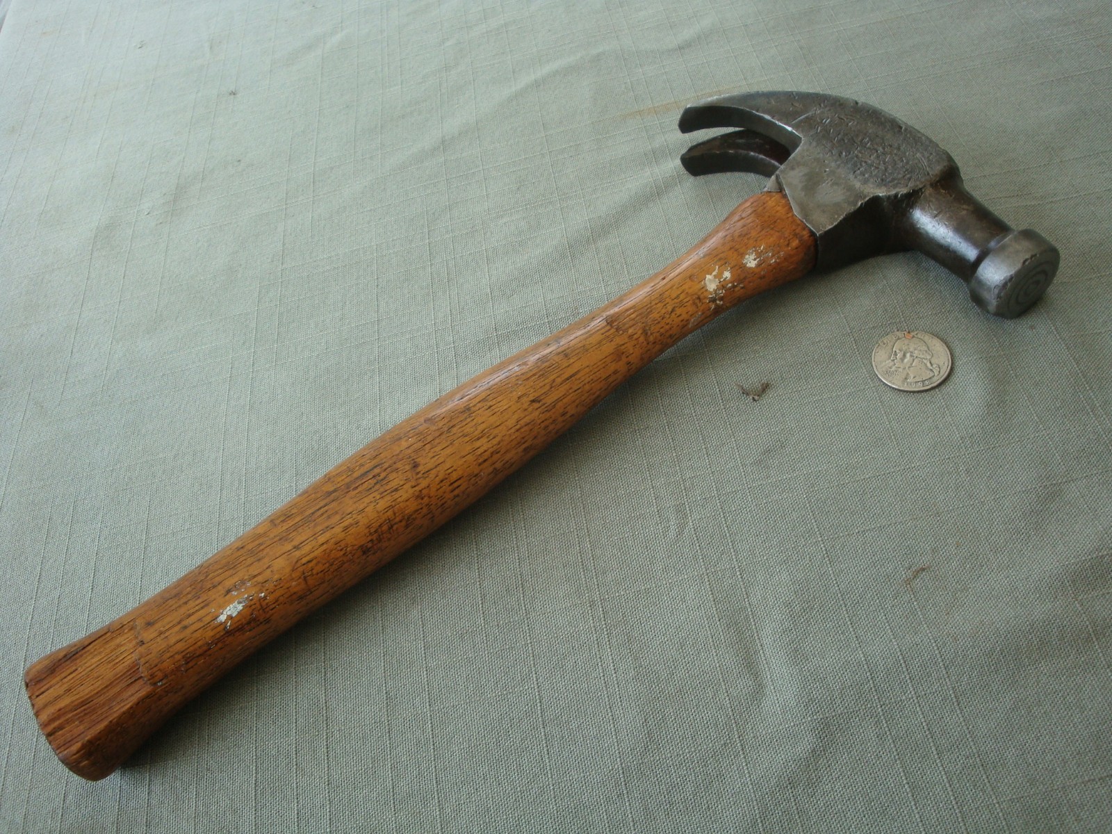 Antique Early Framing Hammer with Bullseye Forged On Face 21oz
