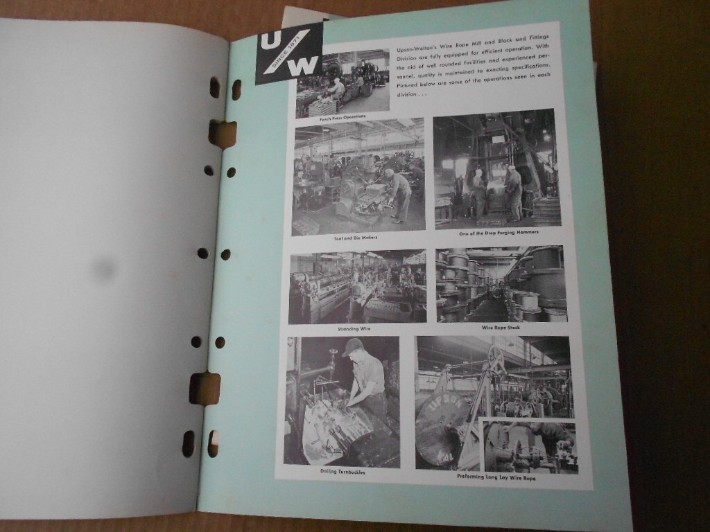 1967 Upson-Walton Tackle Blocks & Fittings for Wire Rope and Chain Catalogs