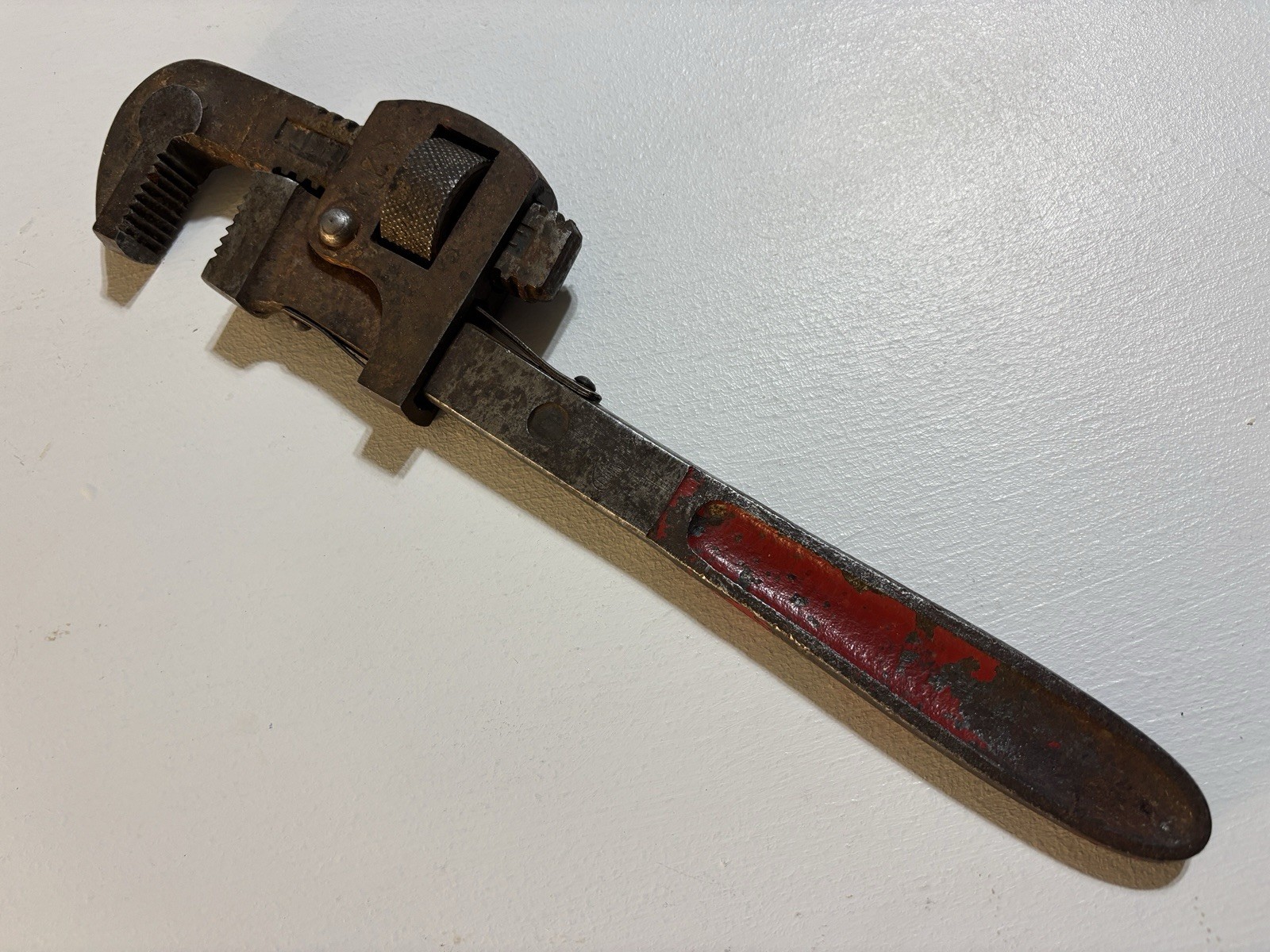 Vintage Dunlap 14” Pipe Wrench Drop Forged Steel Germany Adjustable Tool