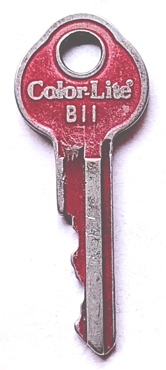 Vintage Key Color Lite B11 BII Red Cole National Appx 1-7/8″ Replacement Locks