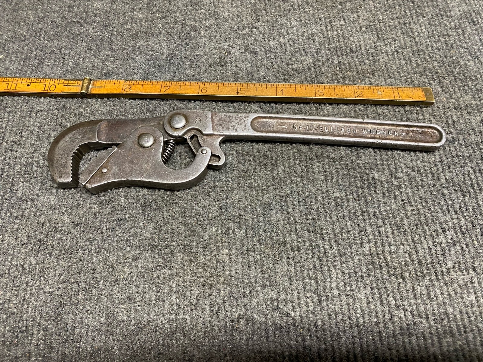 Antique Bullard Wrench No 1 Pat Oct 2, 1903 Self Adjusting 9-1/2” USA