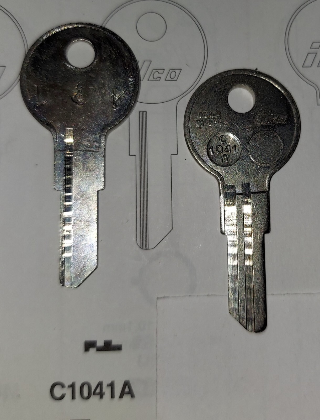 Chicago C1041A, K5M, Vintage Key Blank.