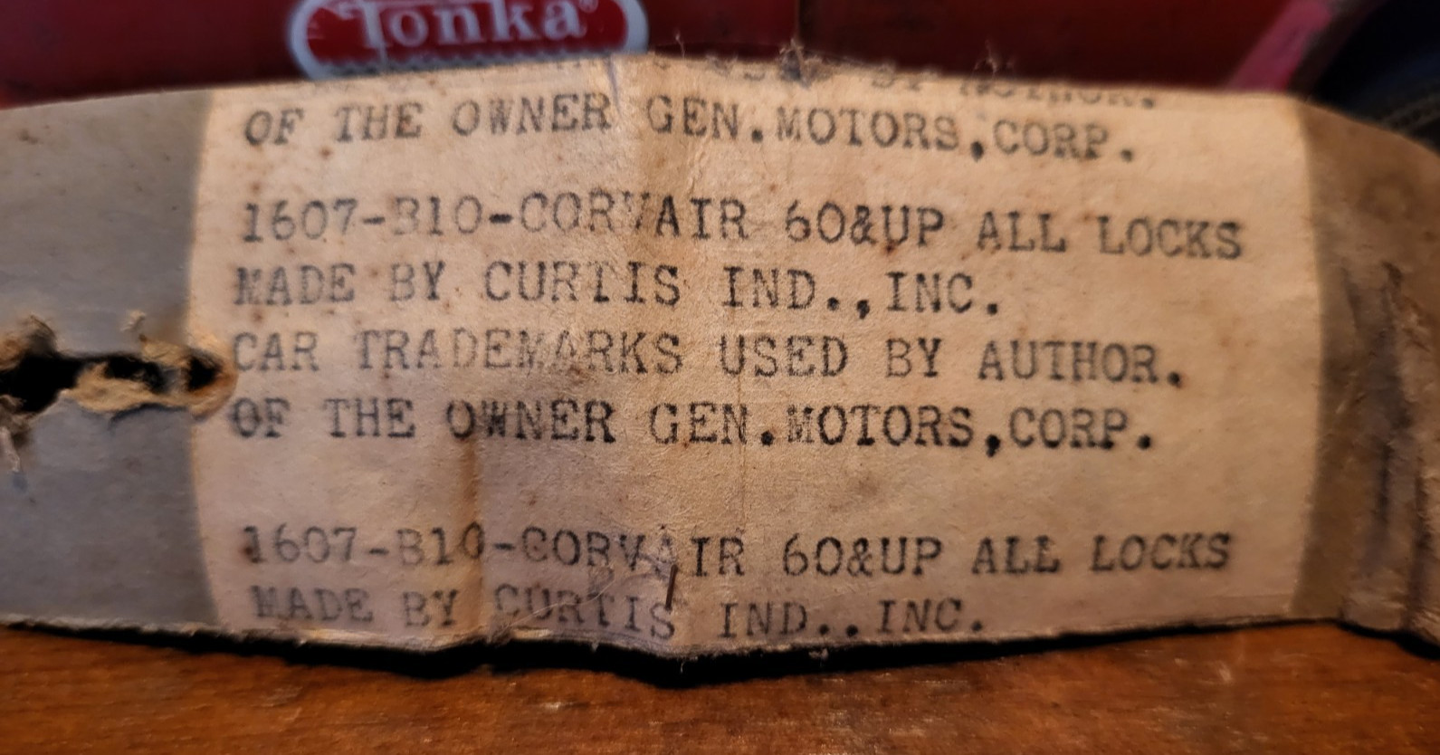 Vintage Chevrolet Corvair Blank Uncut Key & Key Chain 1960 & Up All Locks NOS