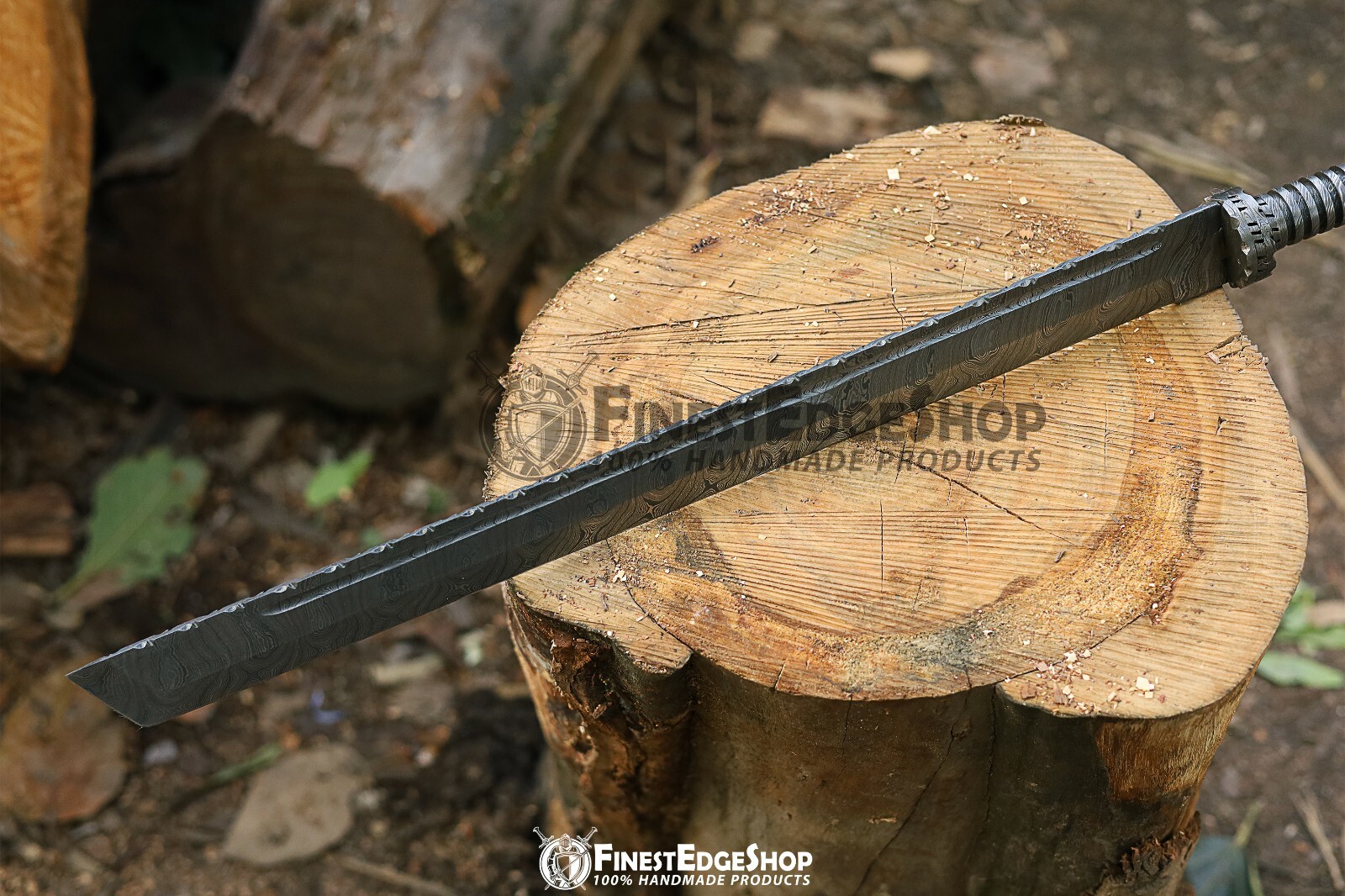 Custom Hand Forged, Damascus Steel Functional Sword 28 inches, Tanto Sword